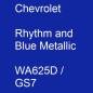 Preview: Chevrolet, Rhythm and Blue Metallic, WA625D / GS7.